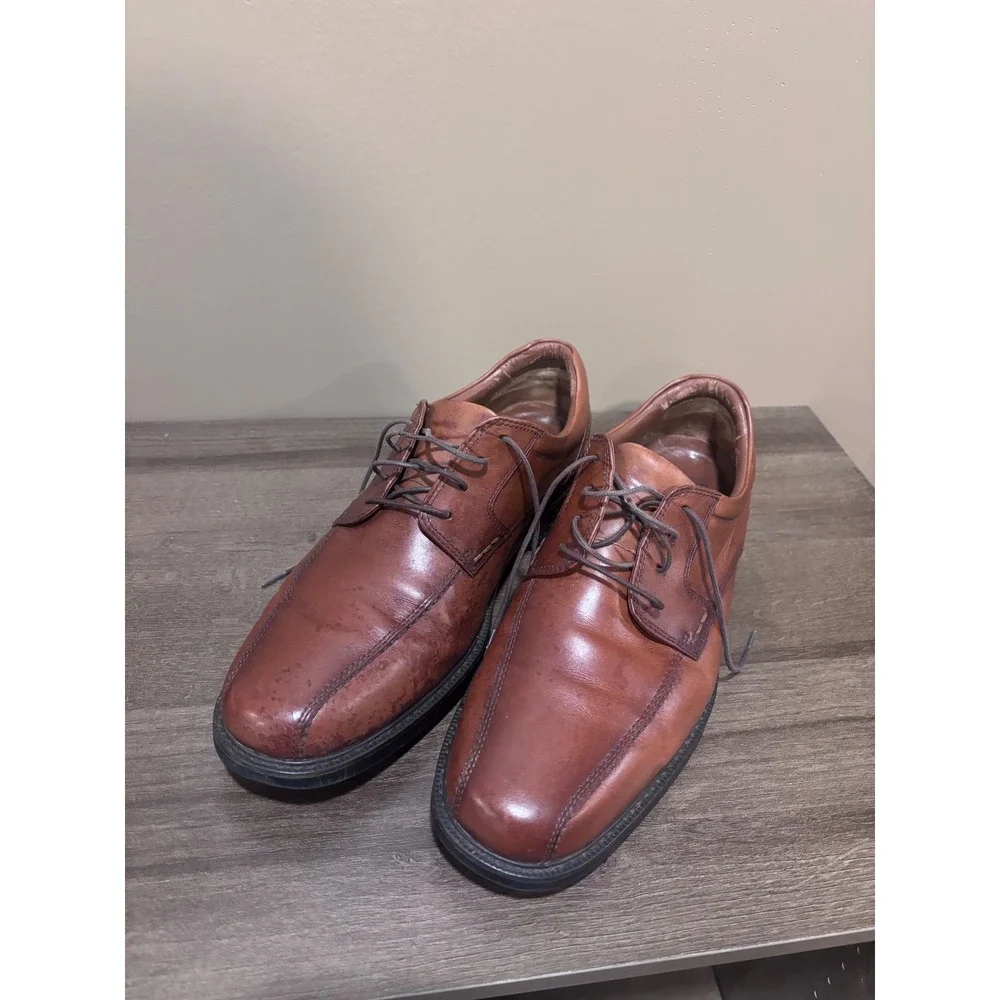 Johnston & Murphy XC4 Waterproof Tan Leather Oxford Shoes Mens 10 XW